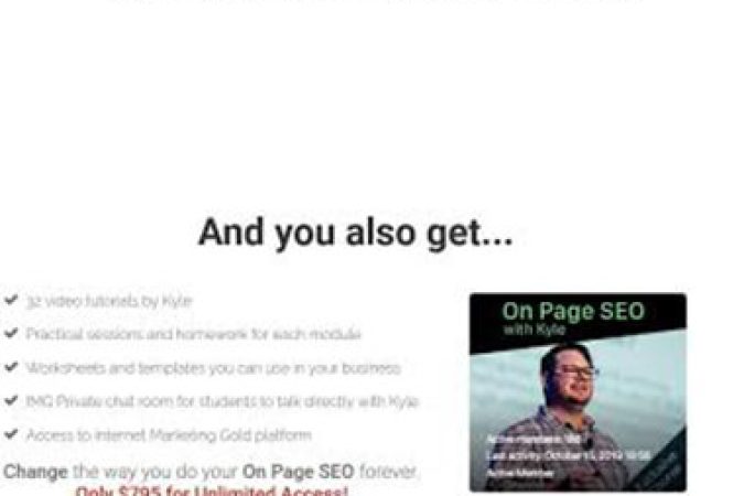 Kyle Roof - On Page SEO & Traffic 2019 onnline courses