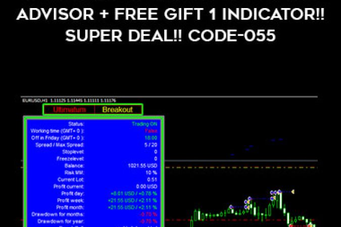 Ultimatum Breakout EA EXPERT ADVISOR + FREE GIFT 1 INDICATOR!!Super Deal!! Code-055 onnline courses