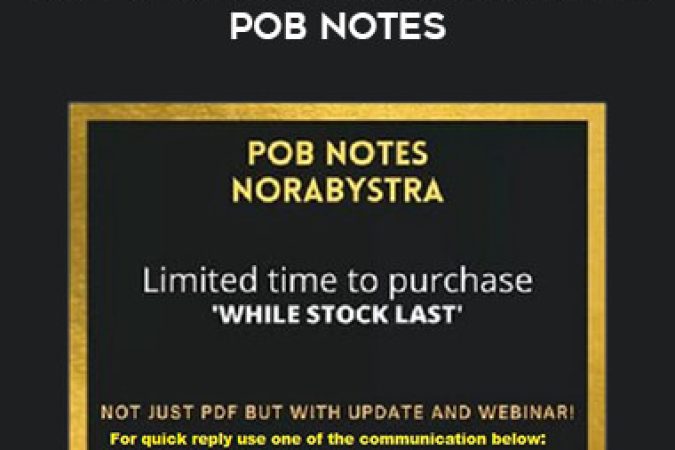 Nora Bystra - Supply and Demand Course + POB Notes onnline courses