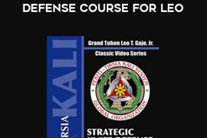 Classic Strategic Knife Defense course for LEO by Grand Tuhon Leo T. Gaje