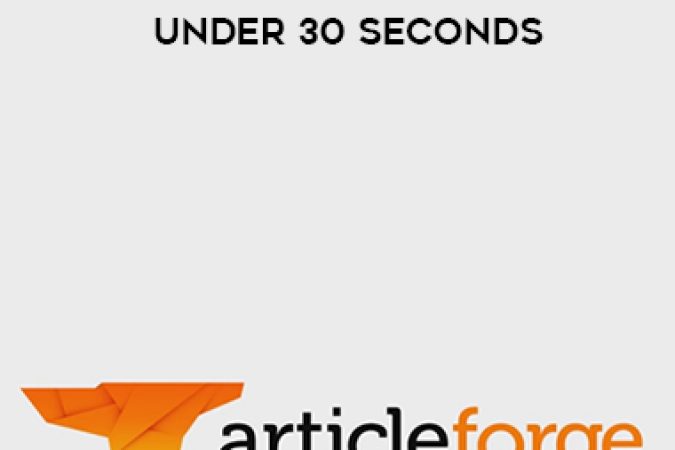 Article Forge – Unlimited Articles In Under 30 Seconds onnline courses