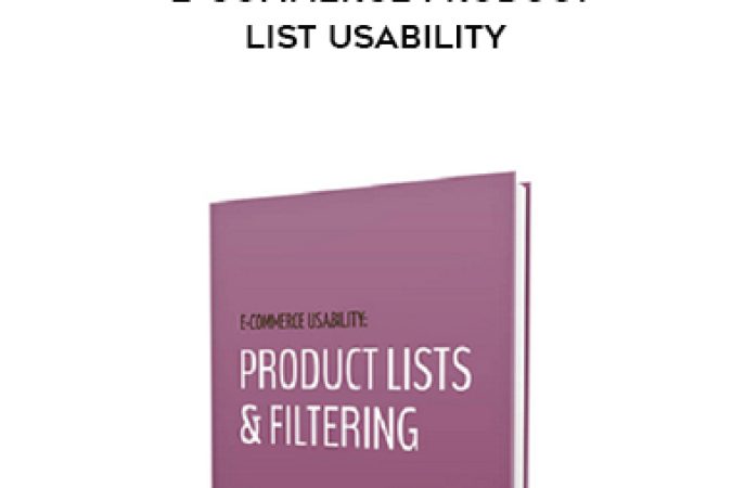 Baymard Institute – E-Commerce Product List Usability onnline courses