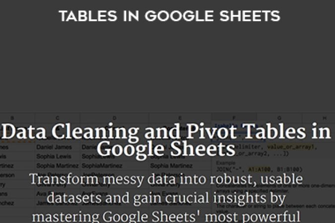 Ben Collins – Data Cleaning and Pivot Tables in Google Sheets onnline courses