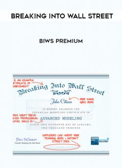 Breaking into Wall Street – BIWS Premium onnline courses