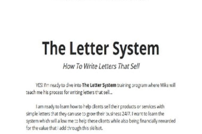 Mike Shreeve - The Letter System onnline courses