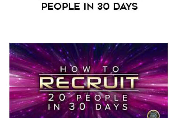 Eric Worre - How to Recruit 20 People in 30 Days onnline courses