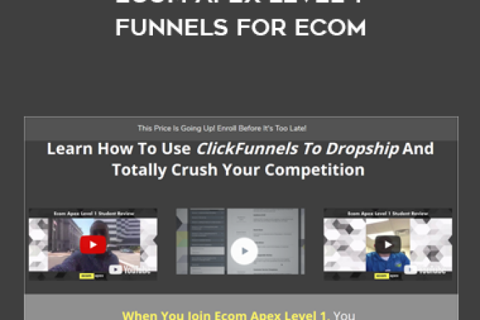 Jelani Abdus Aalaam – Ecom Apex Level 1 – Funnels For Ecom onnline courses