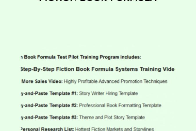 Matt Rhodes – Fiction Book Formula onnline courses