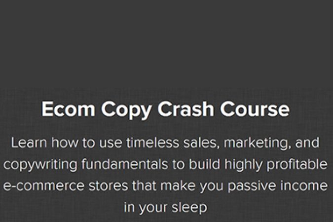 Nate Schmidt – Ecom Copy Crash Course onnline courses