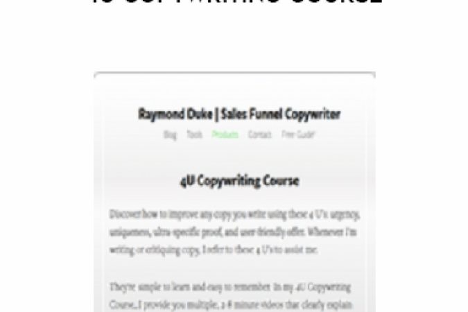 Ray Mondduke – 4U Copywriting Course onnline courses