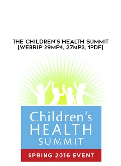 The Children’s Health Summit onnline courses