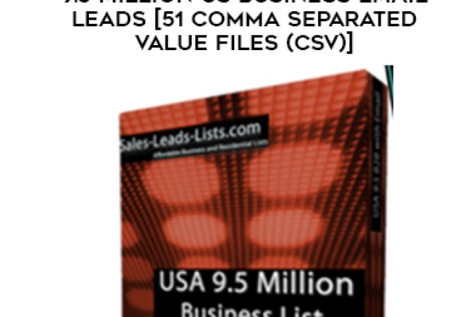 US Business Leads – 9.5 Million US Business Email Leads [51 Comma Separated Value Files (CSV)] onnline courses