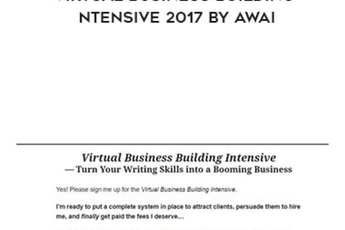 Virtual Business Building Intensive 2017 by Awai onnline courses