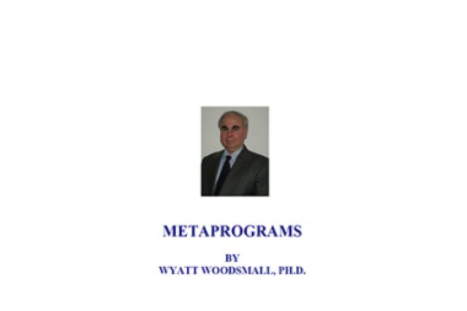 Wyatt Woodsmall – Metaprograms onnline courses